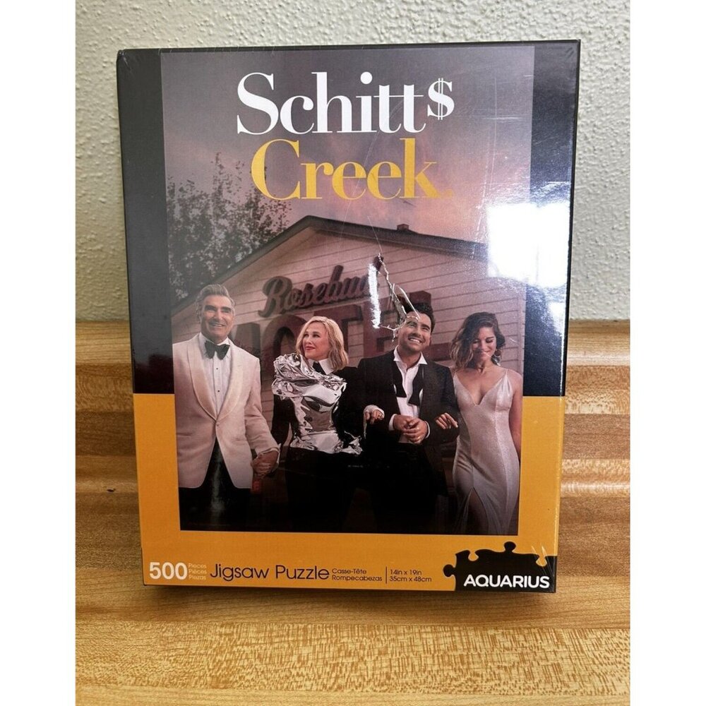 Schitt's Creek Cast Aquarius 500 Piece Jigsaw Puzzle‎ New Sealed Box Damage Read